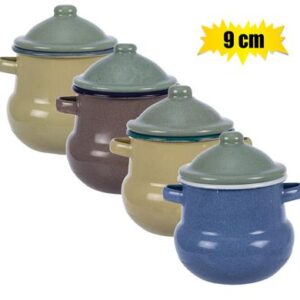 Sugar pot enamel 9cm