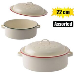Roaster enamel 22cm round stock offer
