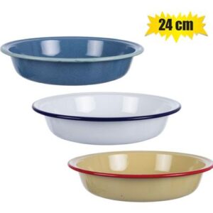 Plate enamel 24cm milk