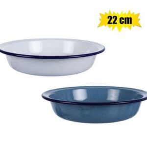 Plate enamel 26cm milk