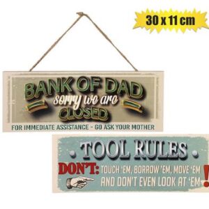 Plaque mdf hanging dad 30x11cm