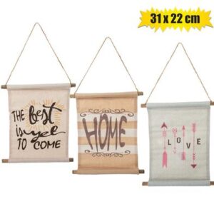 Plaque canvas scroll 32x22cm