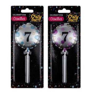 Candle birthday balloon round asstd-7