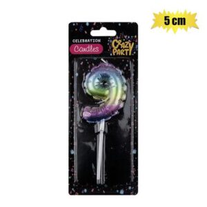 Candle birthday balloon-9 rainbow 5cm