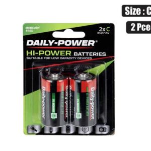 Batteries h/power size:c 2pce blister