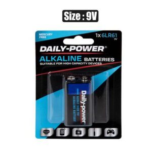 Batteries alkaline size:9volt 1pc blistr