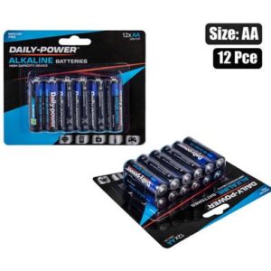 Batteries alkaline size:aa 12pce val pk