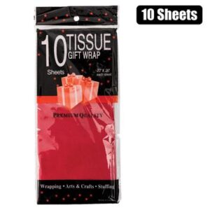Paper tissue 50x66cm 10xshts red