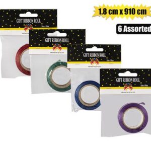 Gift-decor ribbon roll metal 1.8cmx910cm