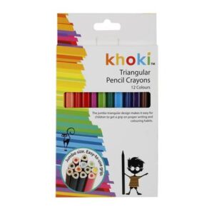 Art+craft jumbo triangle p/crayon 12pc