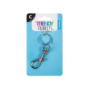 Keychain mtl silver snap hook header