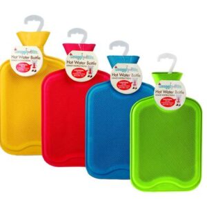 Hotwater bottle rubber ribbed asstd