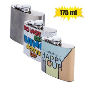 Hip flask s/s 175ml asstd