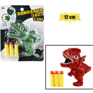 Gun dinosaur w/foam darts 12cm