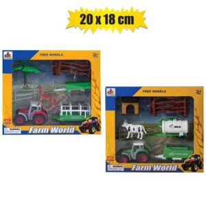 Die cast farm truck animal set20x18cm