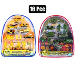Boys playset combat backpack 16pc