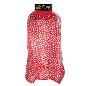 Dress up cape w/eyemask hearts