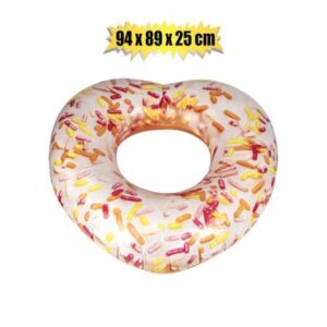 Intex tube 94x89x25cm pink donut heart