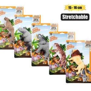 Animals wild stretch asstd, 15-16cm