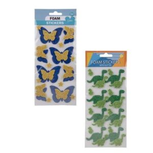 Foam sticker glitter sheet asstd