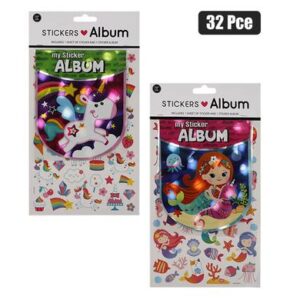 Sticker album+stickers 32pce asstd