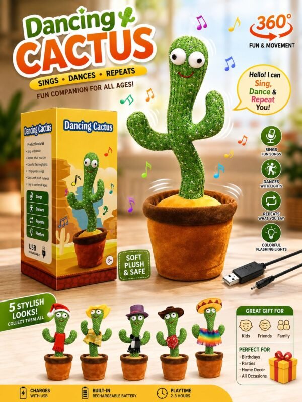 🎵 Dancing Cactus Singing & Talking Toy